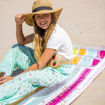 Picture of INFLATABLE FLOAT RAINBOW GLITTER 180CM